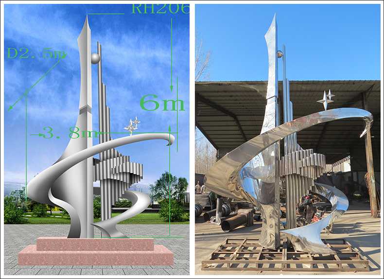 大型不銹鋼雕塑，不銹鋼雕塑廠家，室外大型景觀雕塑