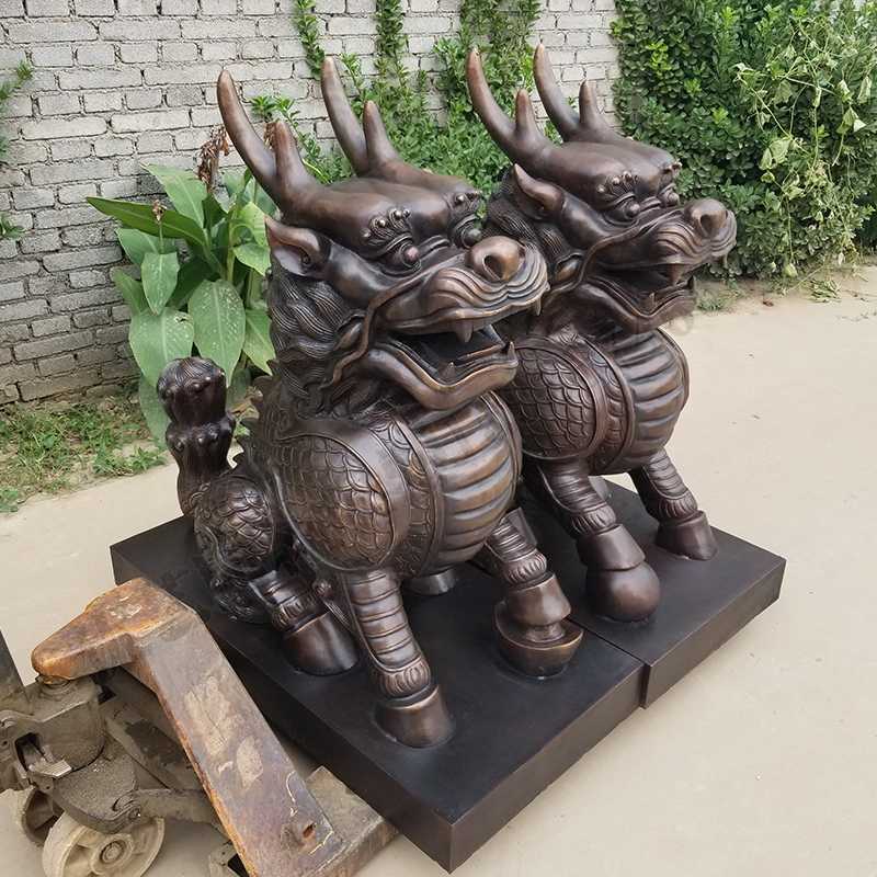 銅麒麟雕塑,銅麒麟擺件,鎮(zhèn)宅風(fēng)水麒麟