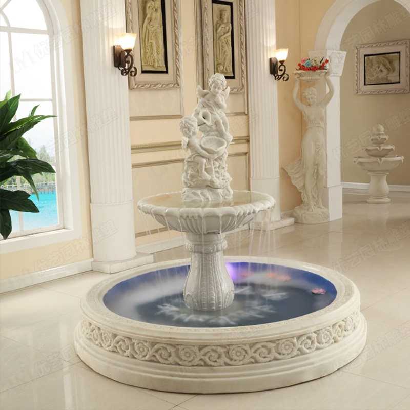 石雕噴泉，歐式人物噴泉